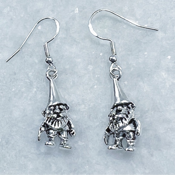 Gnome Sterling Silver Earrings New - Picture 3 of 7